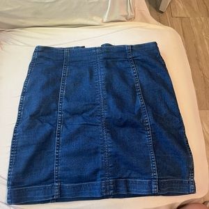 Free People Jean Skirt